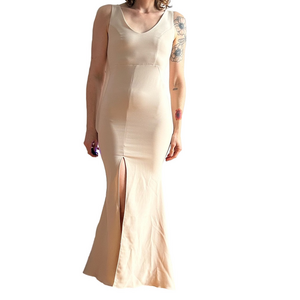 Arti Gogna Sz S Nude Cream Wedding Event Max Gown Dress